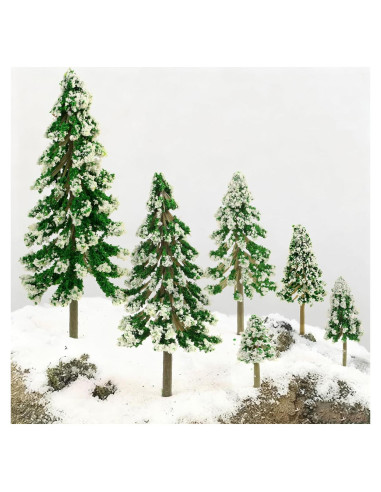 35 Árboles de Navidad Miniatura FOIMAS - Decoración Pino Nevado