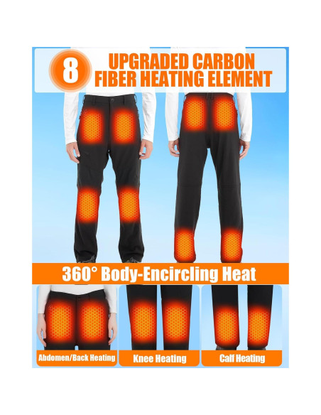 Pantalones Calentados Softshell Impermeables para Hombre RTAX-021P