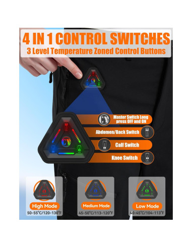 Pantalones Calentados Softshell Impermeables para Hombre RTAX-021P