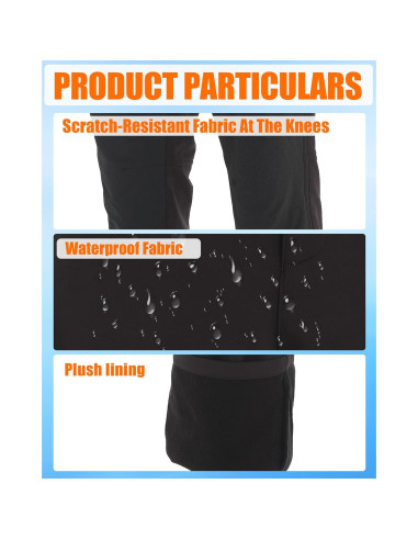 Pantalones Calentados Softshell Impermeables para Hombre RTAX-021P