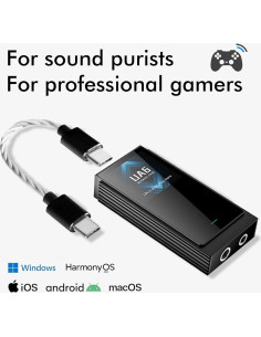 Amplificador de Auriculares SHANLING UA6, DAC USB Portátil 768kHz 2