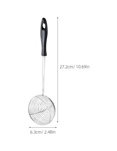 Cucharones de Colador Hemoton 4 Piezas Acero Inoxidable Negro 2