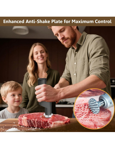 Ablandador de Carne Eléctrico YOTAN 37 Agujas Acero Inoxidable