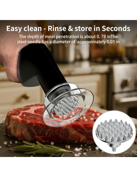 Ablandador de Carne Eléctrico YOTAN 37 Agujas Acero Inoxidable