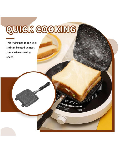 Sartén Doble Lado Cyrank de Aluminio Antiadherente 34.5cm