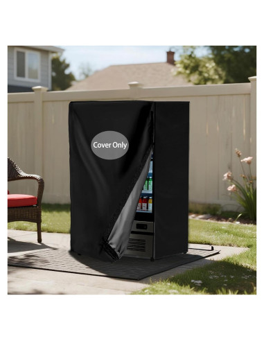 Cubierta Impermeable para Mini Nevera UUFCTY 56x58x86cm Negra