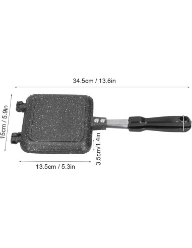 Sartén Doble Lado Cyrank de Aluminio Antiadherente 34.5cm