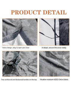 Cubierta Impermeable para Mini Nevera UUFCTY 56x58x86cm Negra 2