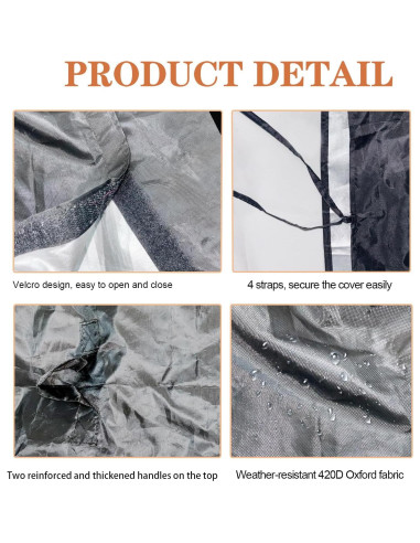 Cubierta Impermeable para Mini Nevera UUFCTY 56x58x86cm Negra