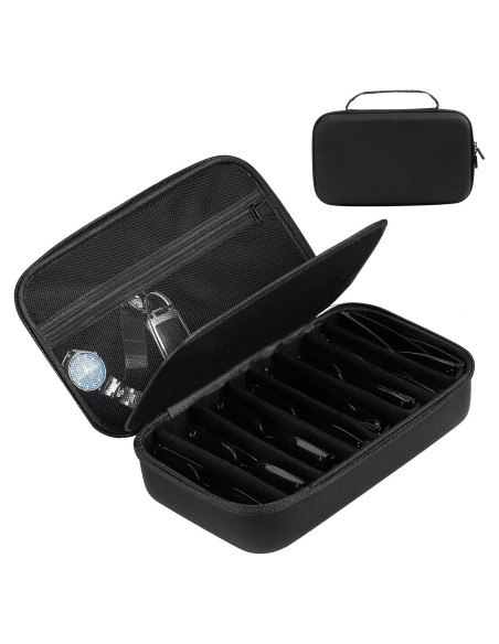 Funda Dura para Gafas AUTOARK MKAW021, 8 Gafas, Negro