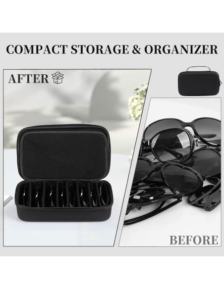 Funda Dura para Gafas AUTOARK MKAW021, 8 Gafas, Negro