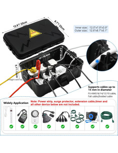 Caja Eléctrica Grande Hrensaw IP54 para Exterior 3 Piezas 2