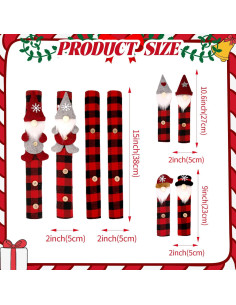 Juego de Fundas para Manijas de Refrigerador YIJXPOIN 8 Piezas Gnomos 2