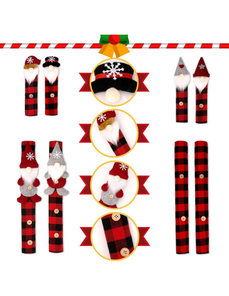 Juego de Fundas para Manijas de Refrigerador YIJXPOIN 8 Piezas Gnomos