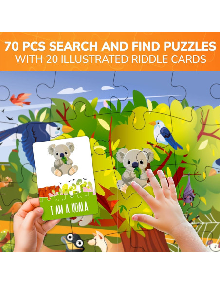Puzzle Quokka 70 Piezas Buscar y Encontrar para Niños Puzzle Quokka 70 Piezas Buscar y Encontrar para Niños