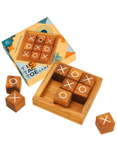 Juego de Tres en Raya BSIRI de Madera 4 Pulgadas y 3D 2