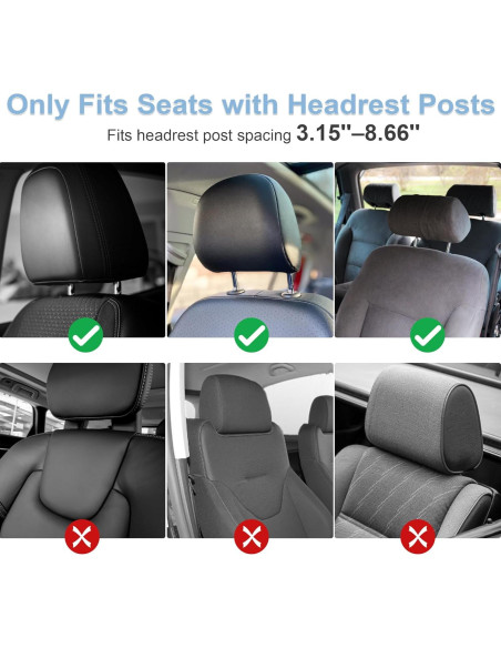 Almohada Ajustable para Reposacabezas C COMCROSFLY - Negro