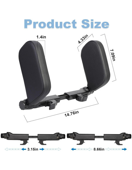 Almohada Ajustable para Reposacabezas C COMCROSFLY - Negro