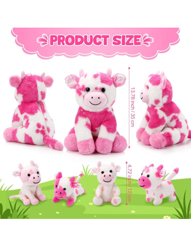 Conjunto de 5 Animales de Peluche Vaca Sumind 40x30x15 cm