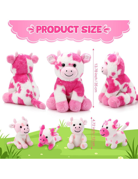 Conjunto de 5 Animales de Peluche Vaca Sumind 40x30x15 cm
