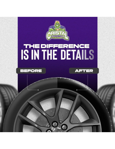 Spray Brillo de Neumáticos Cristal Products 1.44kg Acabado Húmedo