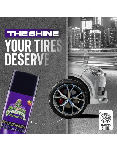 Spray Brillo de Neumáticos Cristal Products 1.44kg Acabado Húmedo