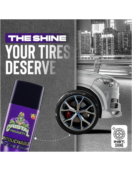 Spray Brillo de Neumáticos Cristal Products 1.44kg Acabado Húmedo