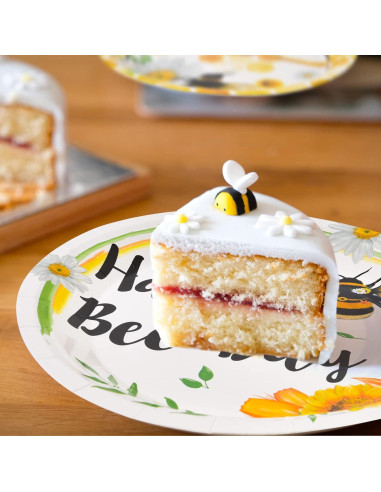 Juego de Platos y Servilletas WERNNSAI Abeja 48 Piezas