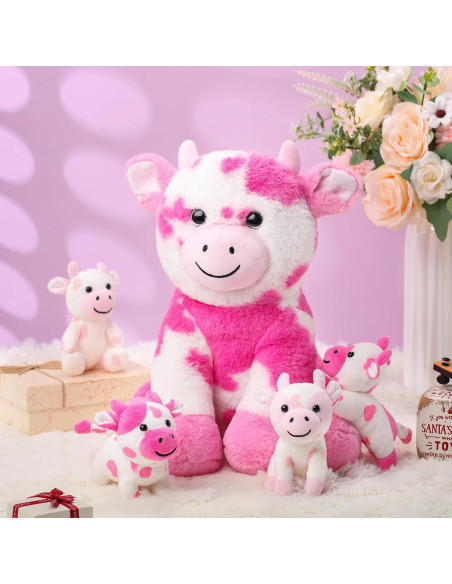 Conjunto de 5 Animales de Peluche Vaca Sumind 40x30x15 cm