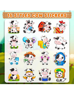 1200 Stickers de Vacas KFPPLXQ para Niños y Decoración 2
