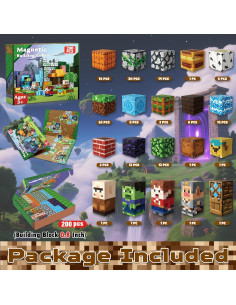 Juego de Bloques Magnéticos Goody King 200 Pcs STEM 3-8 Años 2