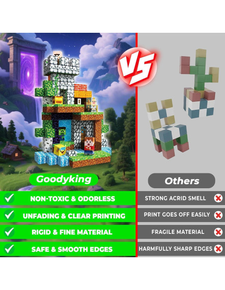 Juego de Bloques Magnéticos Goody King 200 Pcs STEM 3-8 Años