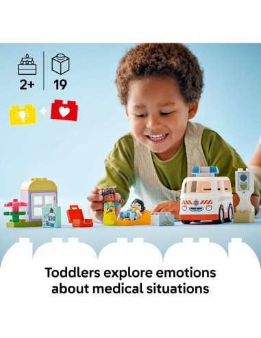 LEGO DUPLO Ambulancia y Conductor 10447 - Juguete Educativo