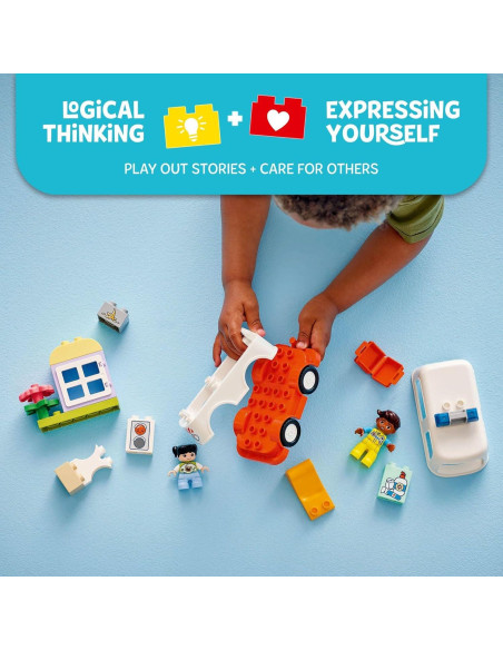LEGO DUPLO Ambulancia y Conductor 10447 - Juguete Educativo
