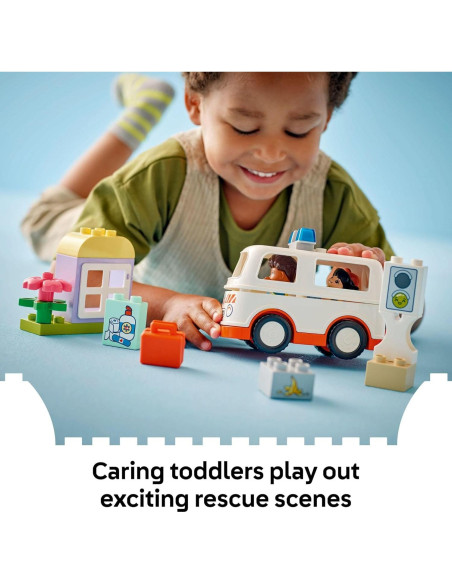 LEGO DUPLO Ambulancia y Conductor 10447 - Juguete Educativo