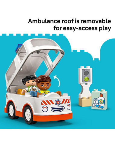 LEGO DUPLO Ambulancia y Conductor 10447 - Juguete Educativo