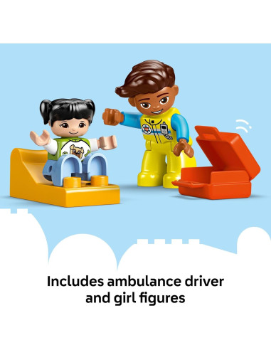 LEGO DUPLO Ambulancia y Conductor 10447 - Juguete Educativo