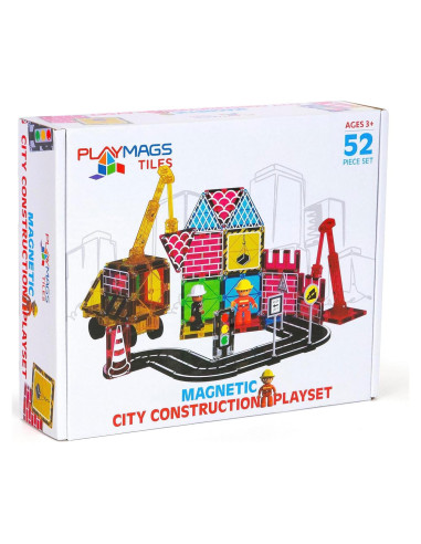 Juego de Azulejos Magnéticos Playmags 52 Piezas STEM