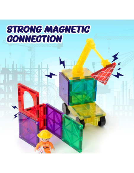 Juego de Azulejos Magnéticos Playmags 52 Piezas STEM