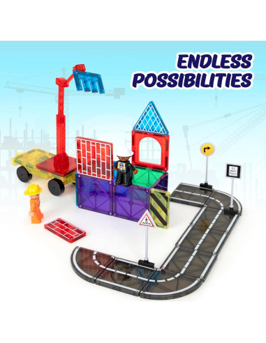 Juego de Azulejos Magnéticos Playmags 52 Piezas STEM