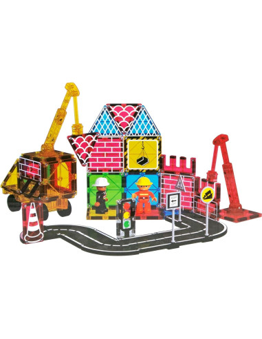 Juego de Azulejos Magnéticos Playmags 52 Piezas STEM