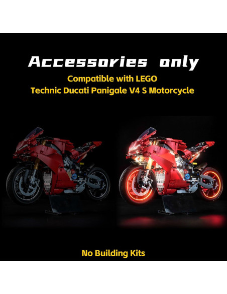 Iluminación LED BrickBling para Lego Technic Ducati Panigale V4 S