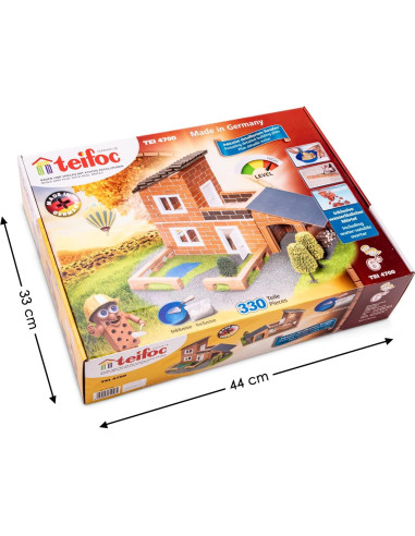 Teifoc Kit de Construcción Villa con Garaje 330 Piezas