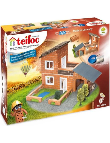 Teifoc Kit de Construcción Villa con Garaje 330 Piezas