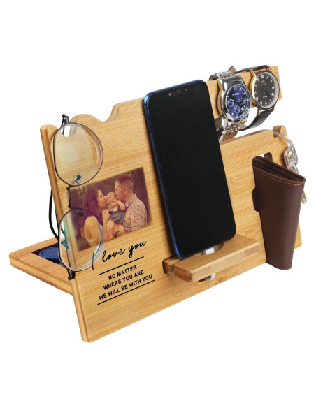 Estación de Carga de Madera Personalizada Awofer - Organizador Multifuncional