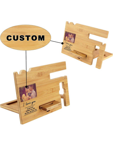 Estación de Carga de Madera Personalizada Awofer - Organizador Multifuncional