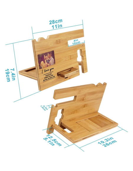 Estación de Carga de Madera Personalizada Awofer - Organizador Multifuncional