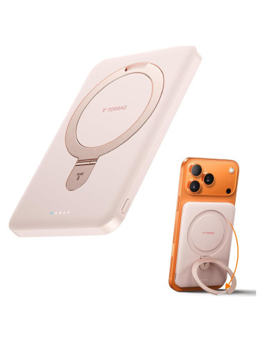 Cargador Portátil Magnético TORRAS EasyGo 5000mAh 22.5W Oro Rosa
