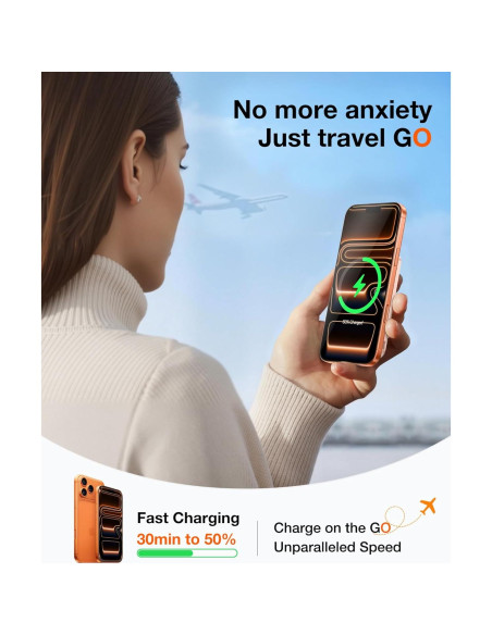 Cargador Portátil Magnético TORRAS EasyGo 5000mAh 22.5W Oro Rosa