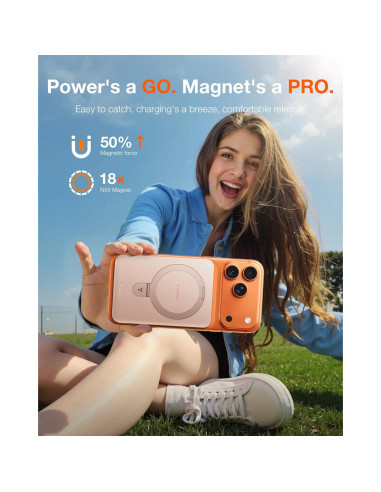 Cargador Portátil Magnético TORRAS EasyGo 5000mAh 22.5W Oro Rosa